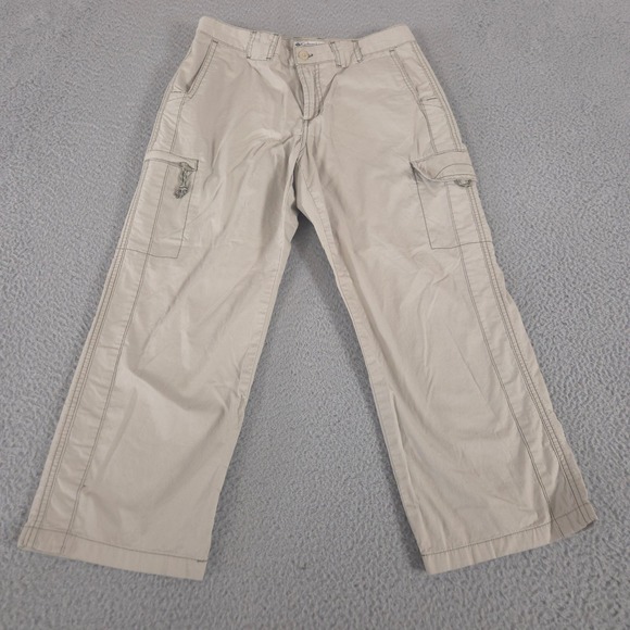 LOT OF 2 Columbia Pants Women 6 Medium Green Tan Cargo Cotton Hiking Straight - Picture 12 of 16